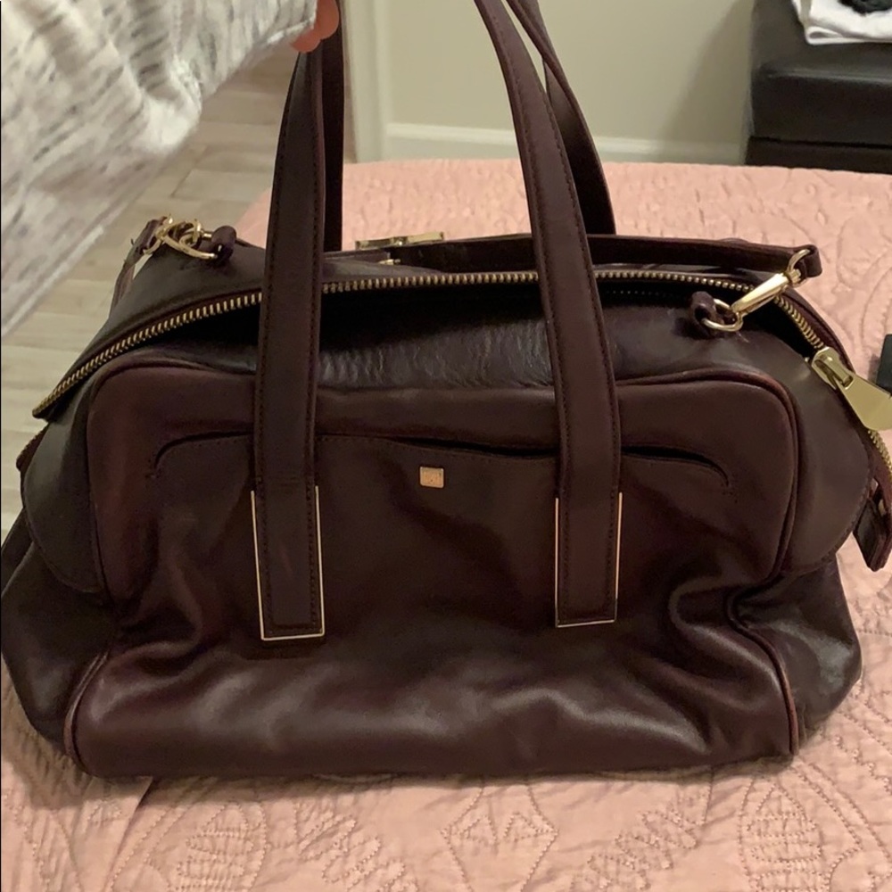 Pour la Victoire Deep Red/Eggplant Handbag